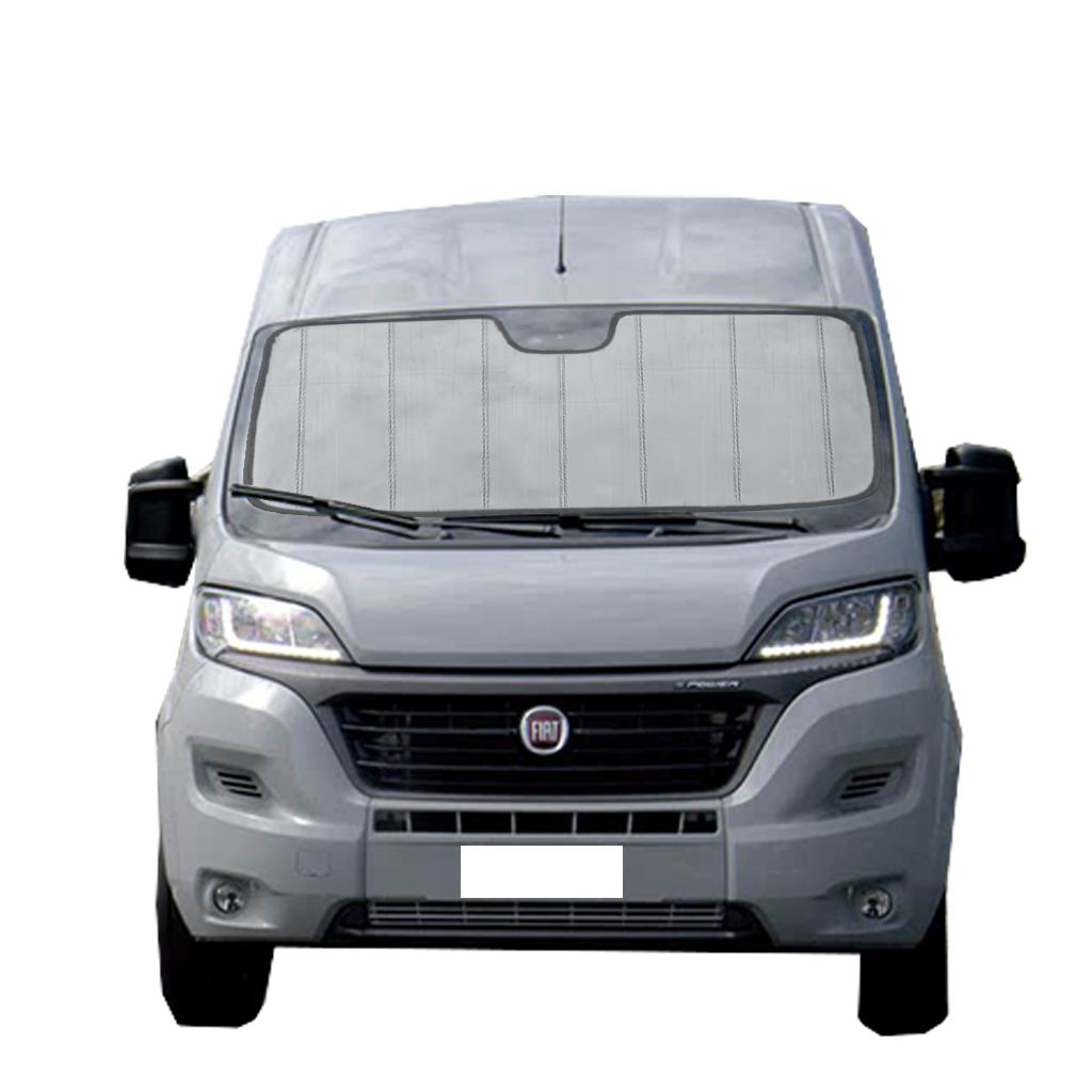 Custom Fit Car Front Window Foldable Sunshade for Fiat Ducato | Peugeot Boxer | Citroen Relay | Vauxhall Movano | Ram ProMaster (2006-Present)