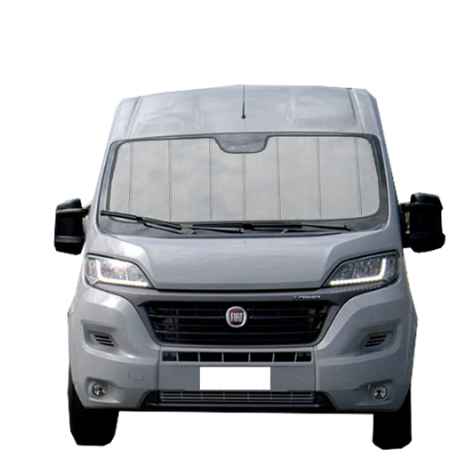 Custom Fit Car Front Window Foldable Sunshade for Fiat Ducato | Peugeot Boxer | Citroen Relay | Vauxhall Movano | Ram ProMaster (2006-Present)