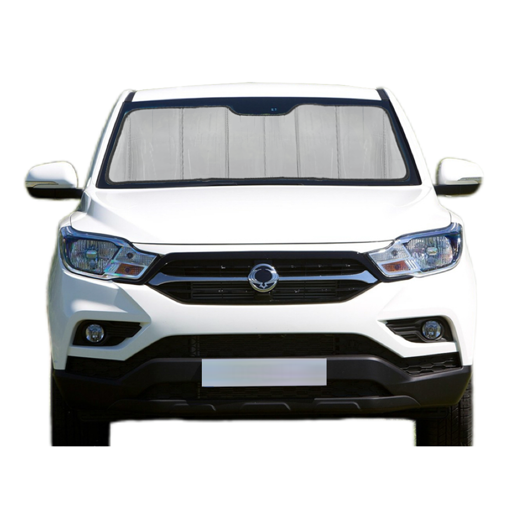 Custom Fit Car Front Window Foldable Sunshade for Ssangyong Musso  (2018-Present)