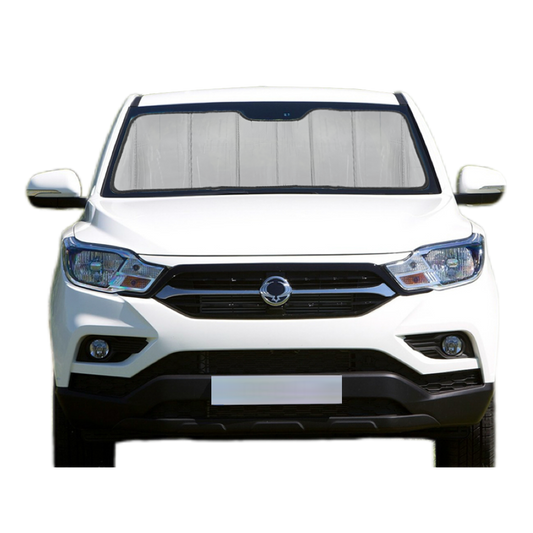 Custom Fit Car Front Window Foldable Sunshade for Ssangyong Musso  (2018-Present)